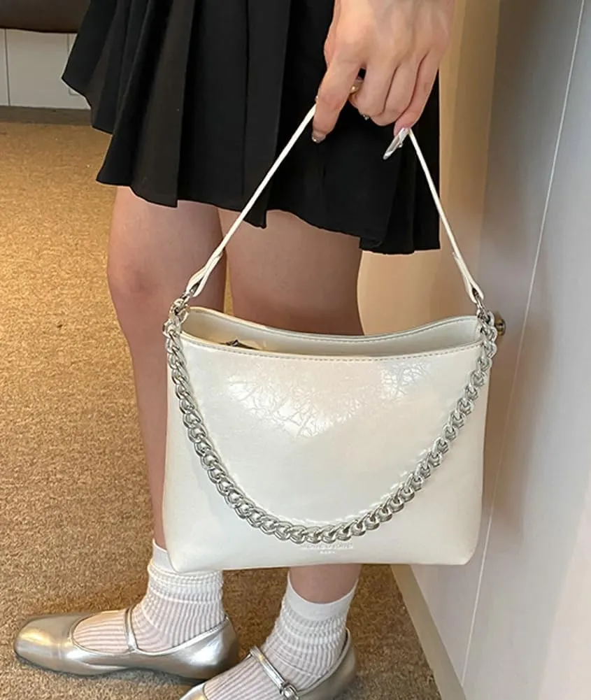 Hobo Bags for Women Shiny Faux Leather Tote Bag Purse Slouchy Shoulder Bag Trendy Satchel handbag