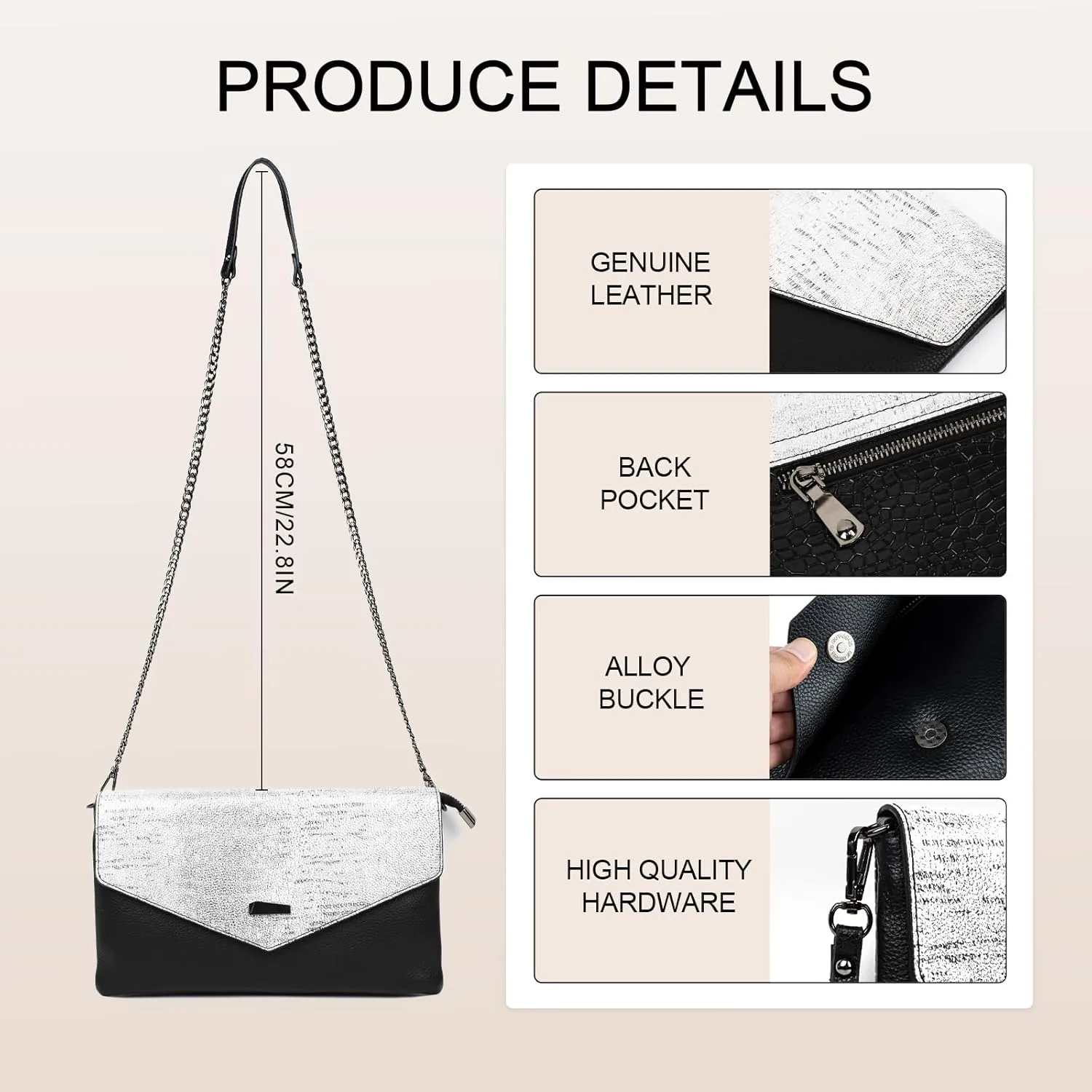 imeetu Wristlet Clutch Wallet Purses Small Leather Crossbody Bags Shoulder Handbag for Women