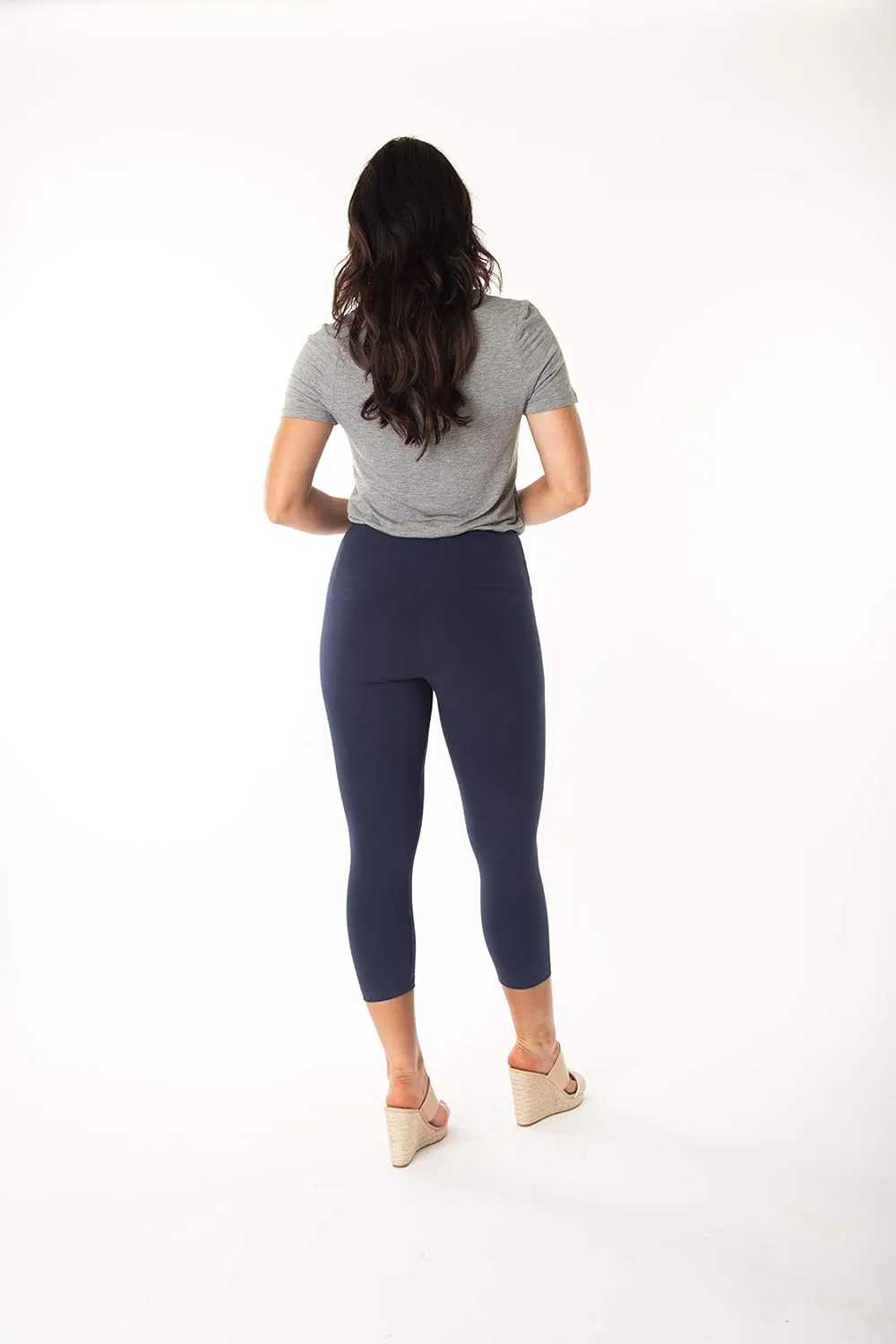 INTRO. Tummy Control High Waist Pull-On Capri Length Legging