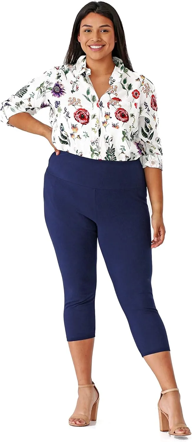INTRO. Tummy Control High Waist Pull-On Capri Length Legging
