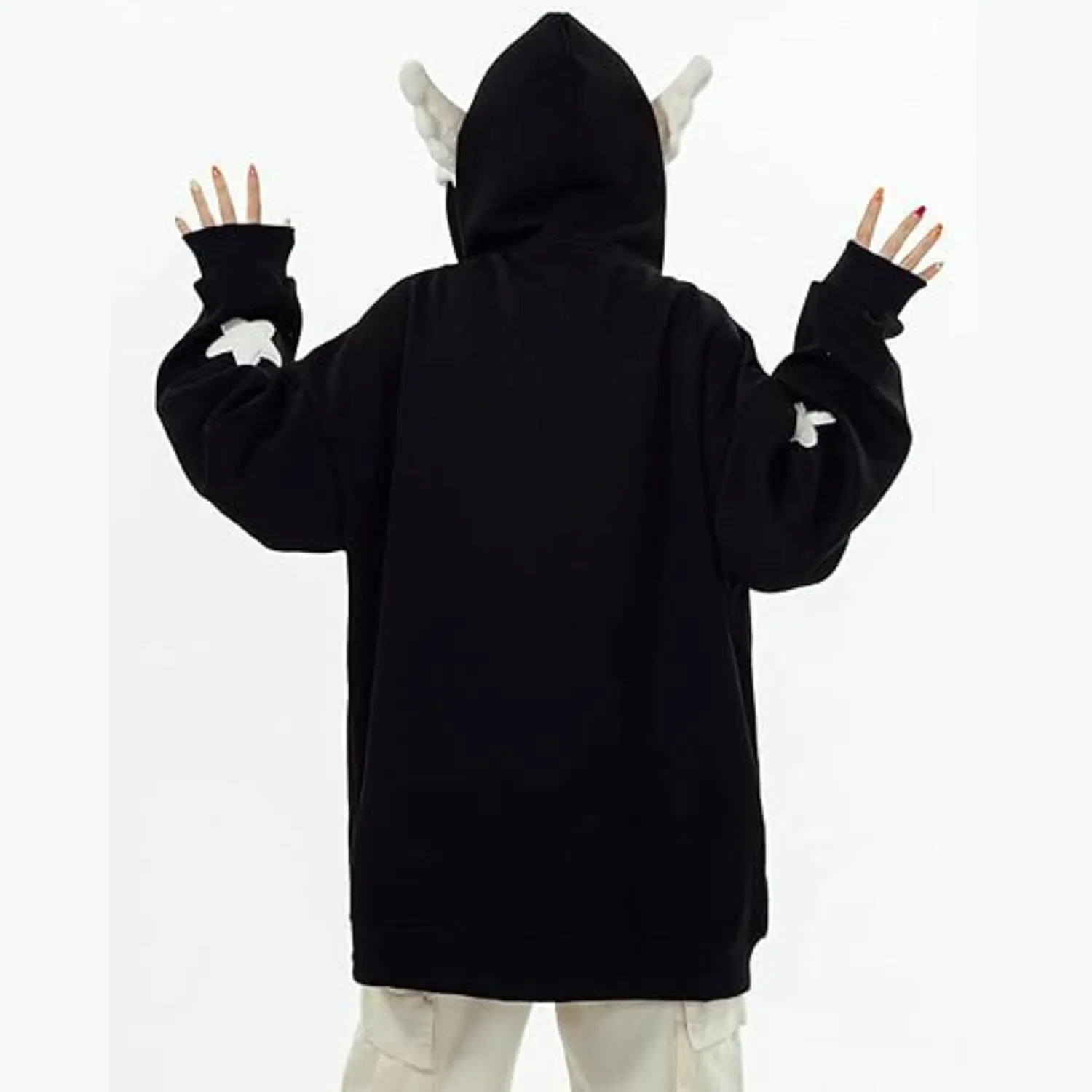 Kawaii Clothes Cute Y2k Hoodie Zip Up Jacket for Teen Girls Oversized