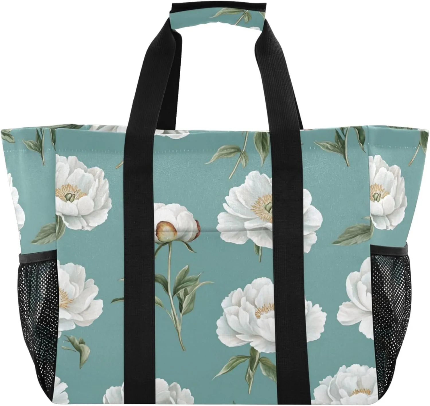 KLL Utility Tote Bag For Women with Handles Collapsable Sandproof Reuseable Shopping Bags