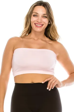 Kurve Plus Size The Excellent Mini Bandeau Strapless Tube Top, UV Protective Fabric UPF 50  (Made with Love in The USA)