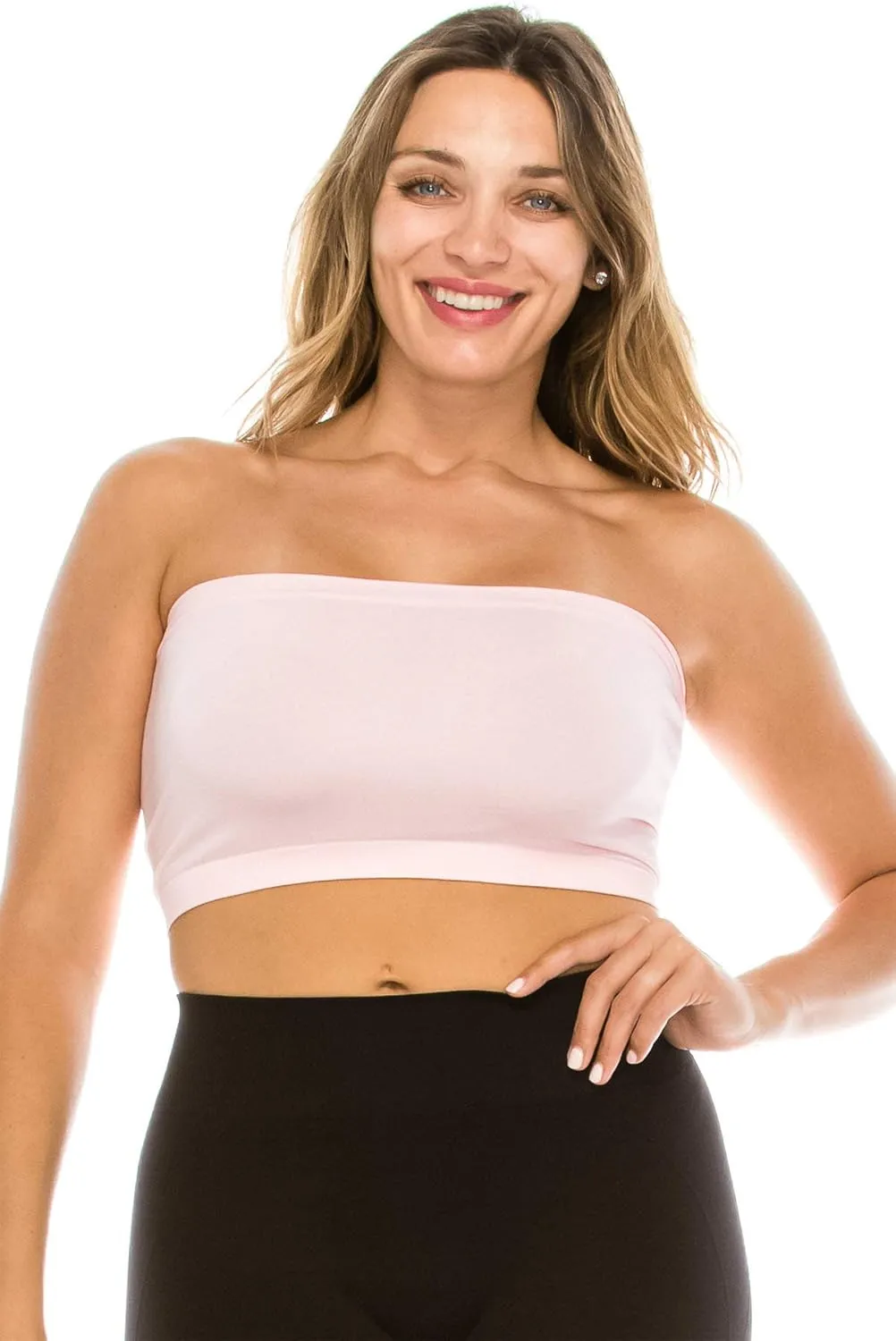 Kurve Plus Size The Excellent Mini Bandeau Strapless Tube Top, UV Protective Fabric UPF 50  (Made with Love in The USA)