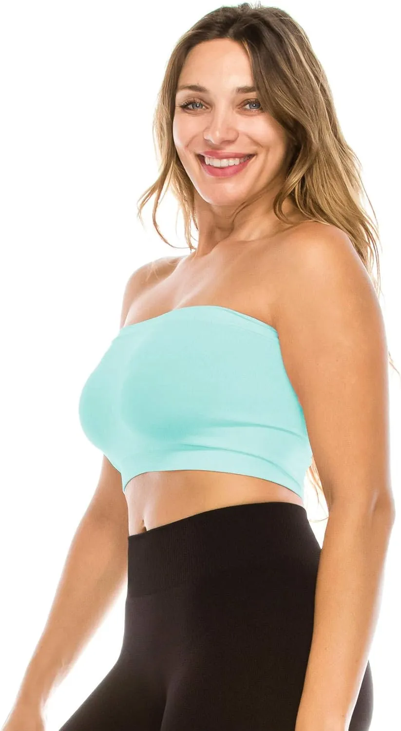Kurve Plus Size The Excellent Mini Bandeau Strapless Tube Top, UV Protective Fabric UPF 50  (Made with Love in The USA)