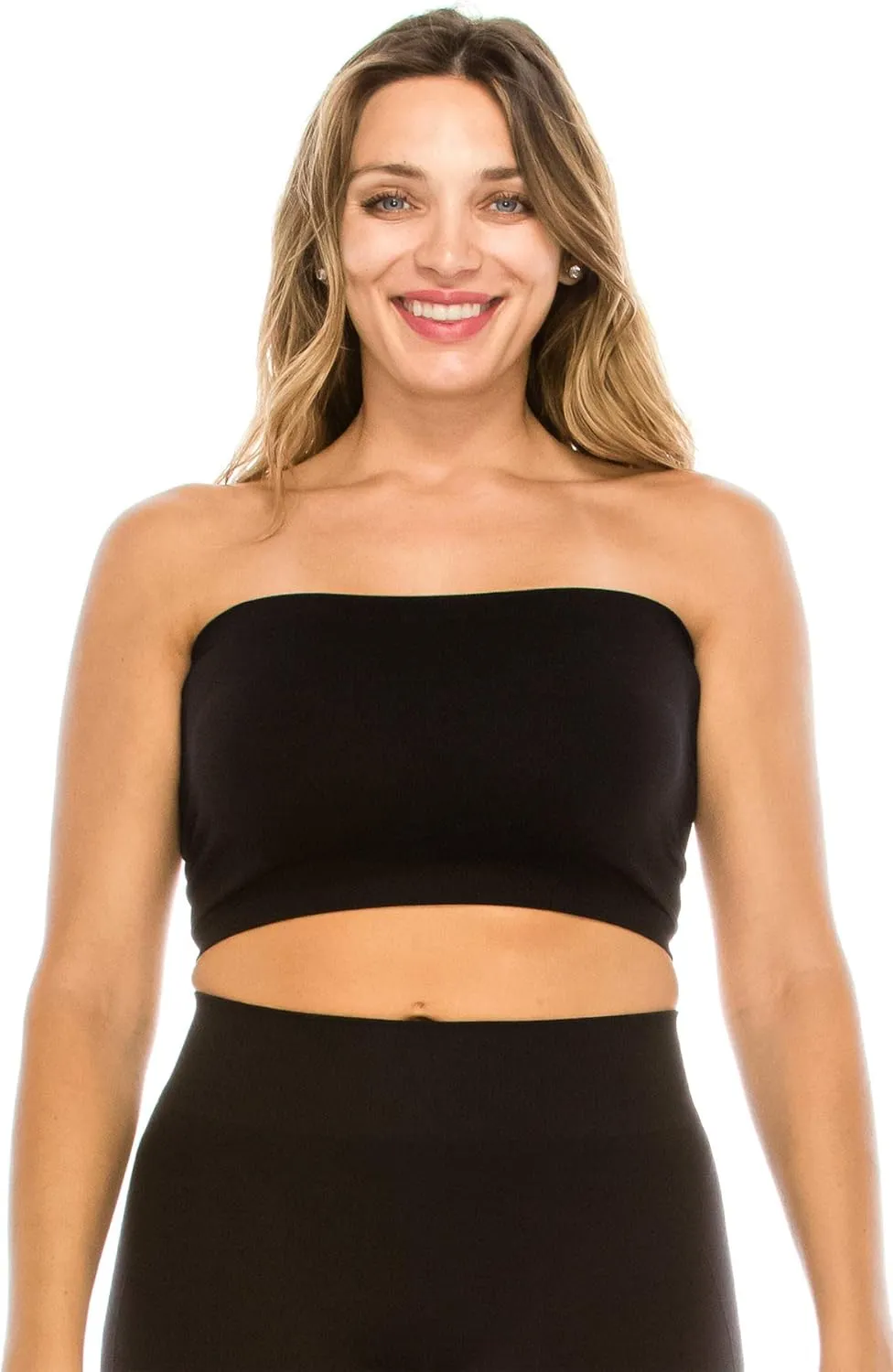 Kurve Plus Size The Excellent Mini Bandeau Strapless Tube Top, UV Protective Fabric UPF 50  (Made with Love in The USA)