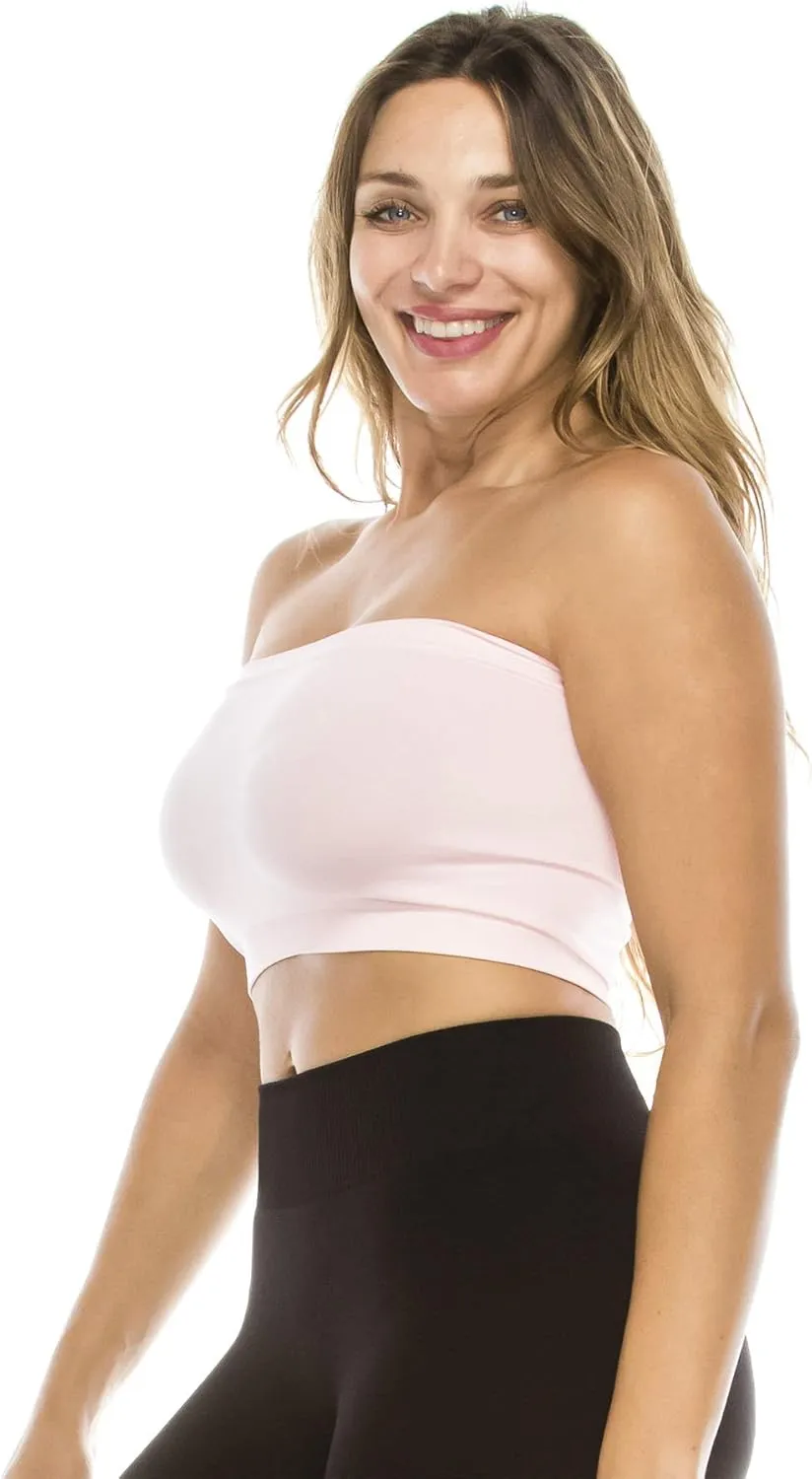 Kurve Plus Size The Excellent Mini Bandeau Strapless Tube Top, UV Protective Fabric UPF 50  (Made with Love in The USA)