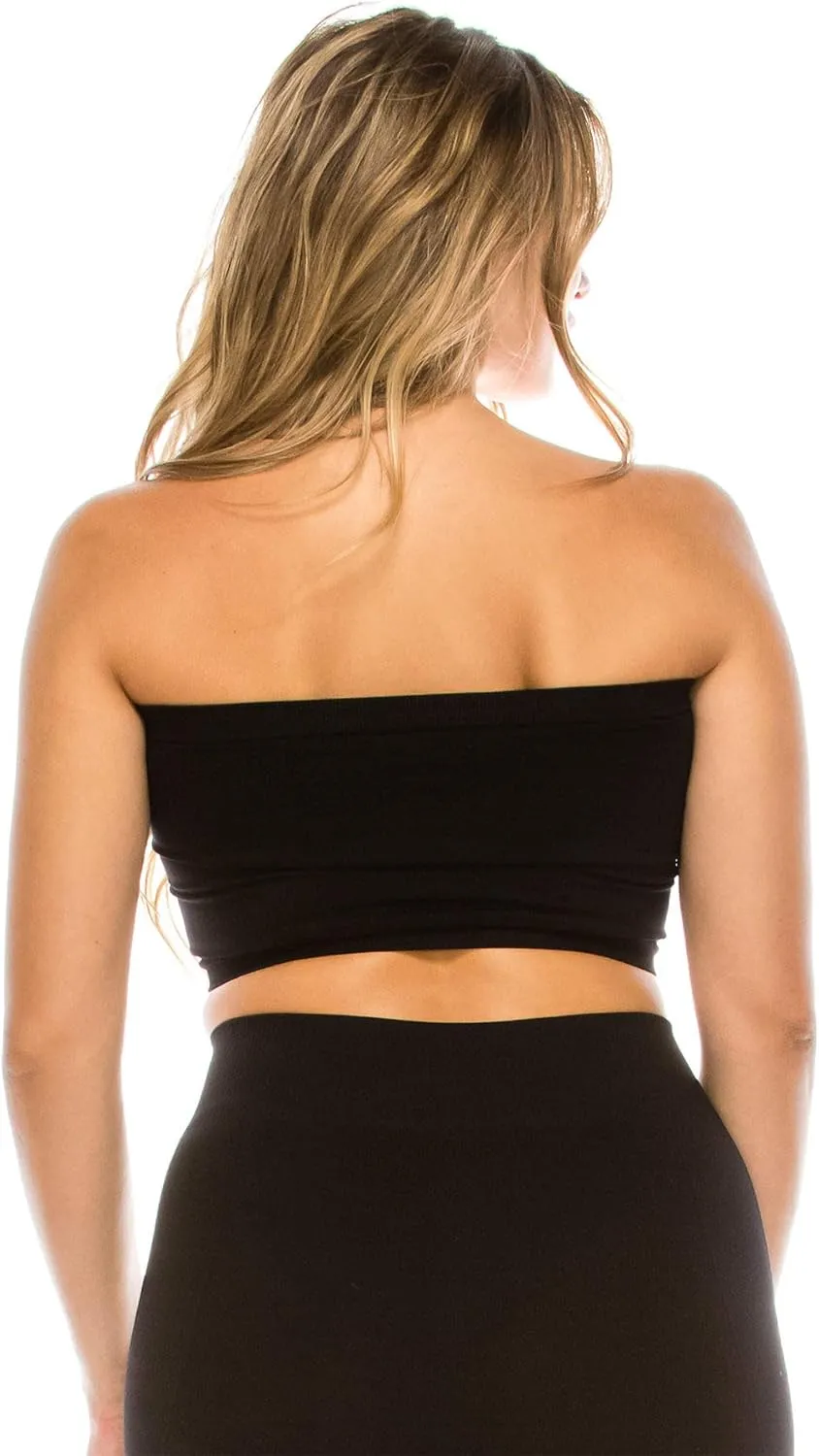 Kurve Plus Size The Excellent Mini Bandeau Strapless Tube Top, UV Protective Fabric UPF 50  (Made with Love in The USA)