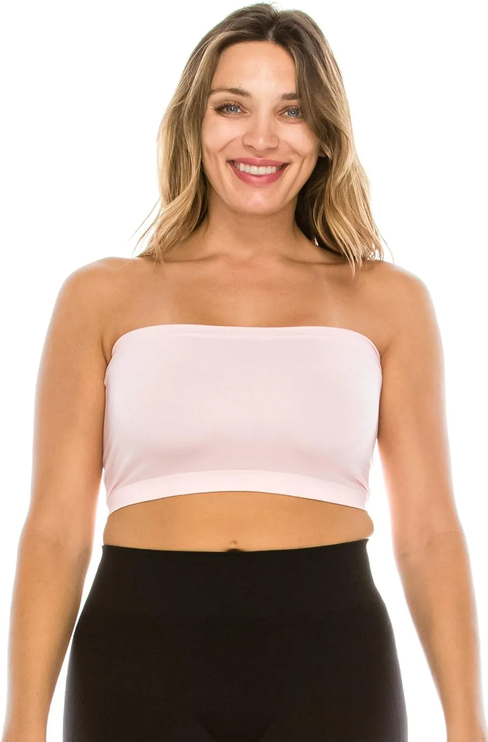 Kurve Plus Size The Excellent Mini Bandeau Strapless Tube Top, UV Protective Fabric UPF 50  (Made with Love in The USA)