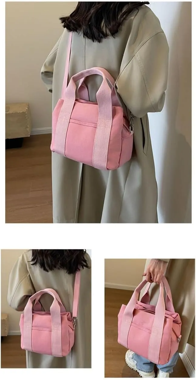 Ladies canvas bag tote bag leisure shoulder bag student bucket bag