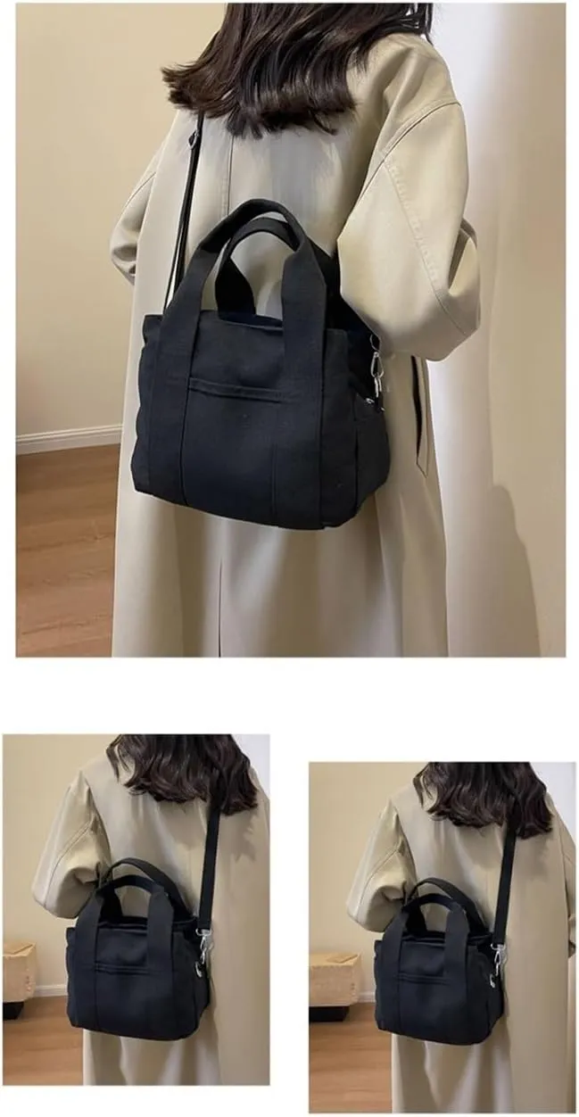 Ladies canvas bag tote bag leisure shoulder bag student bucket bag