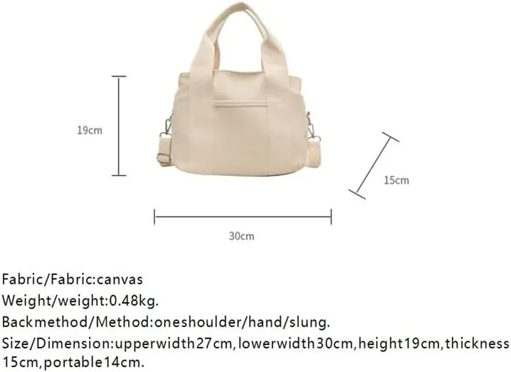 Ladies canvas bag tote bag leisure shoulder bag student bucket bag