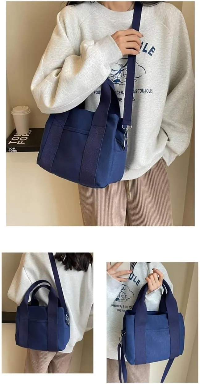 Ladies canvas bag tote bag leisure shoulder bag student bucket bag