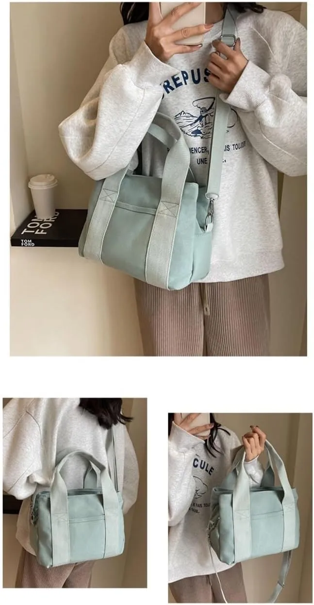 Ladies canvas bag tote bag leisure shoulder bag student bucket bag