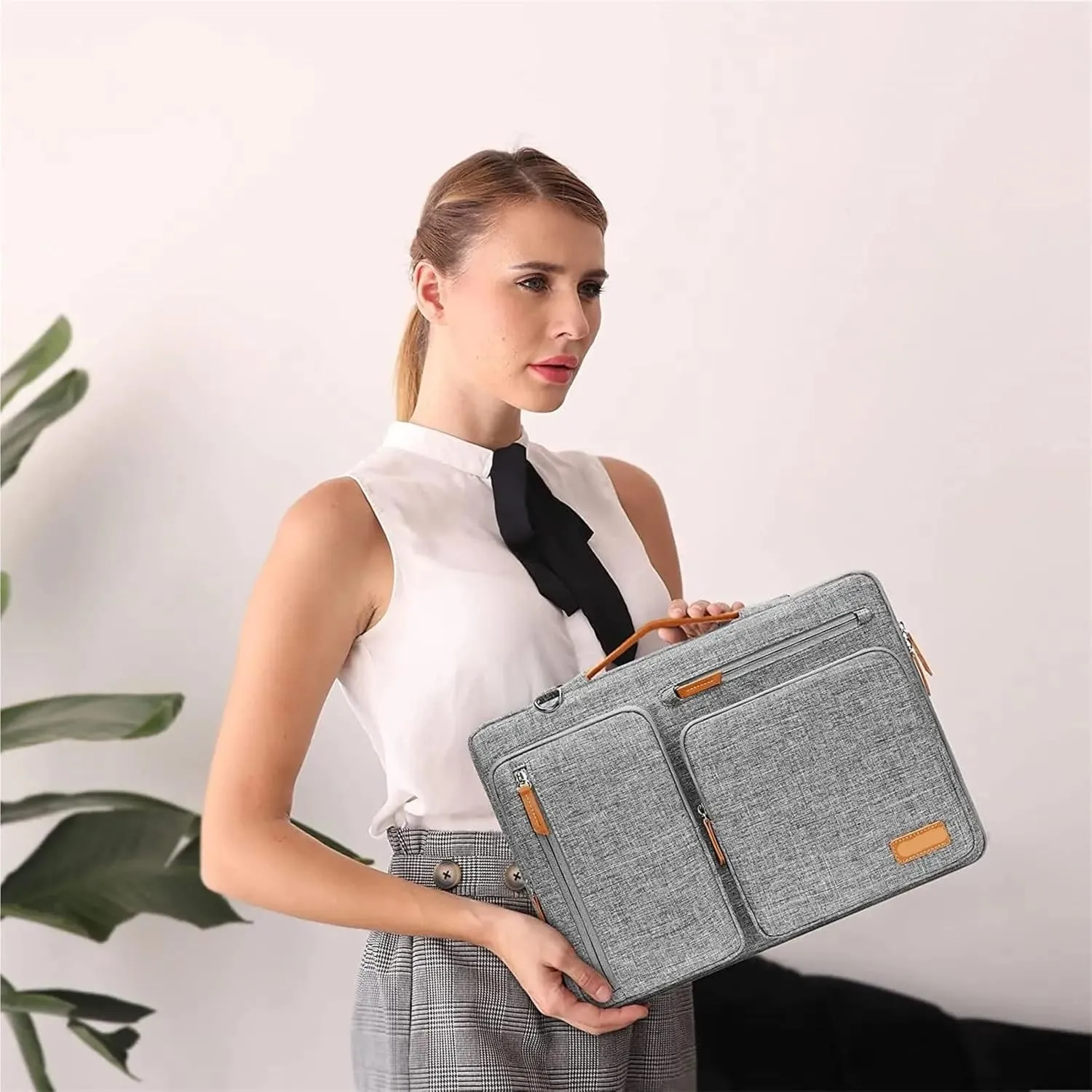 Laptop Shoulder Bag 360 Degree Protective Laptop Shoulder Bag Sleeve Bag for Notebook Messenger Bag(Light Green,15.6 inch)