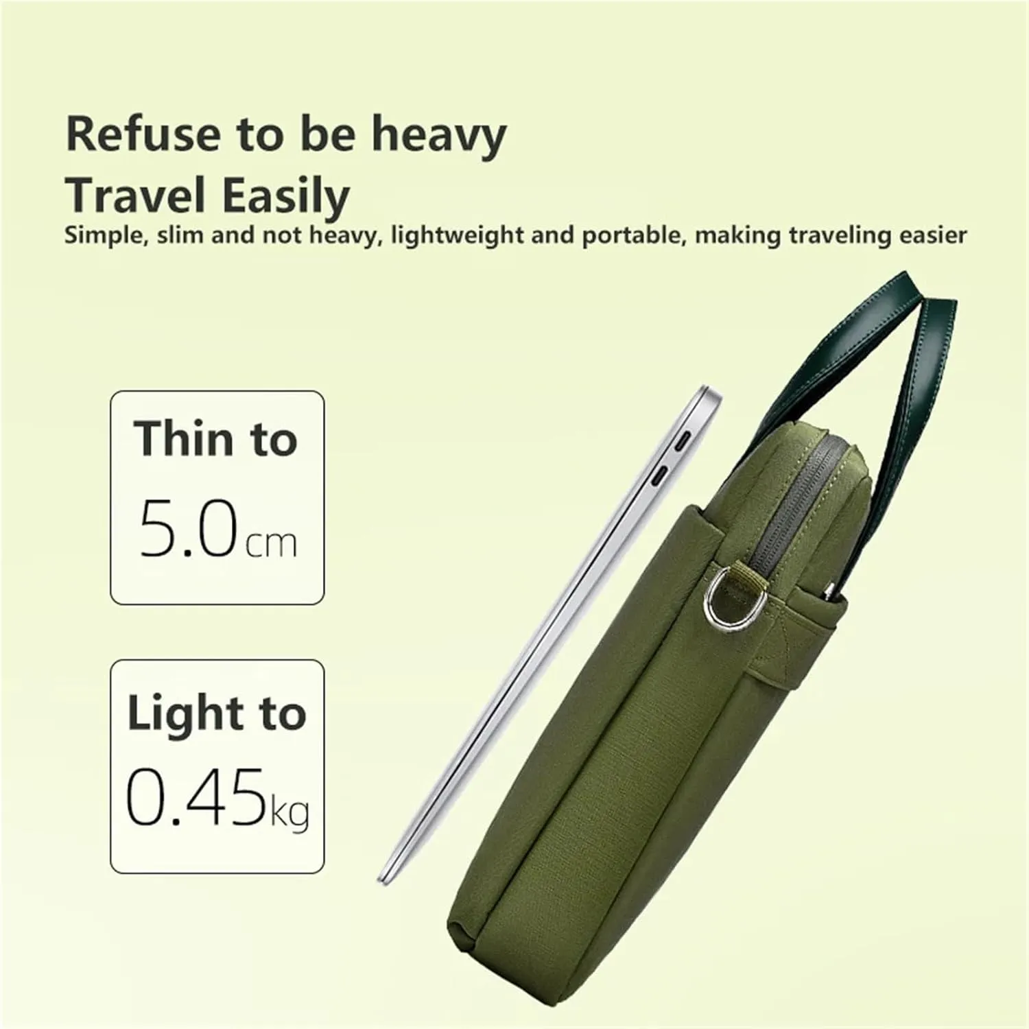 Laptop Shoulder Bag Laptop Bag 13.3 14 15.6 17 Inch Notebook Bag Sleeve Waterproof Briefcase Laptop Sleeve Laptop Case(Khaki,for 17.3-18 inch)