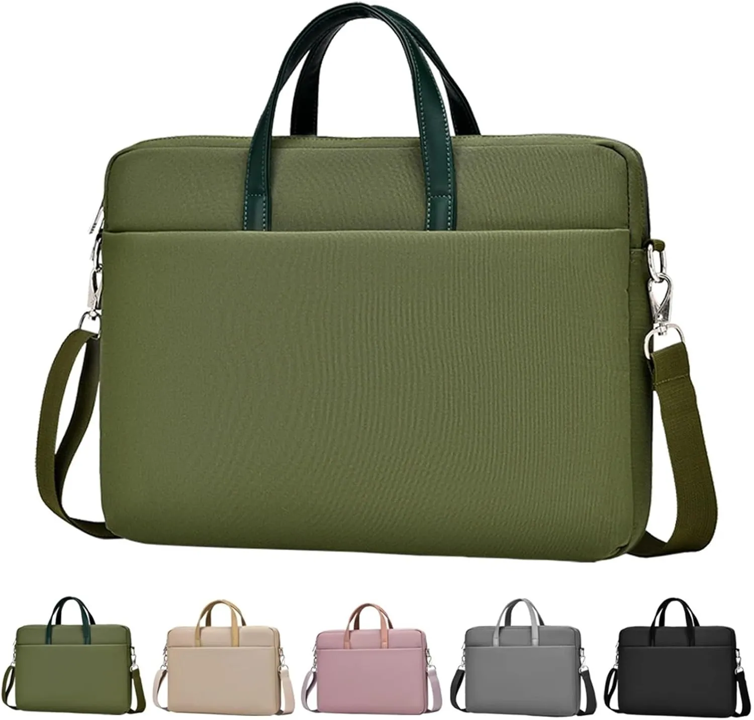 Laptop Shoulder Bag Laptop Bag 13.3 14 15.6 17 Inch Notebook Bag Sleeve Waterproof Briefcase Laptop Sleeve Laptop Case(Khaki,for 17.3-18 inch)
