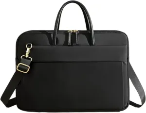 Laptop Shoulder Bag Laptop Bag 13.3 14 15.6 Inch Notebook Bag Shoulder Handbag Waterproof Briefcase(Black,for 15.6-16 inch)
