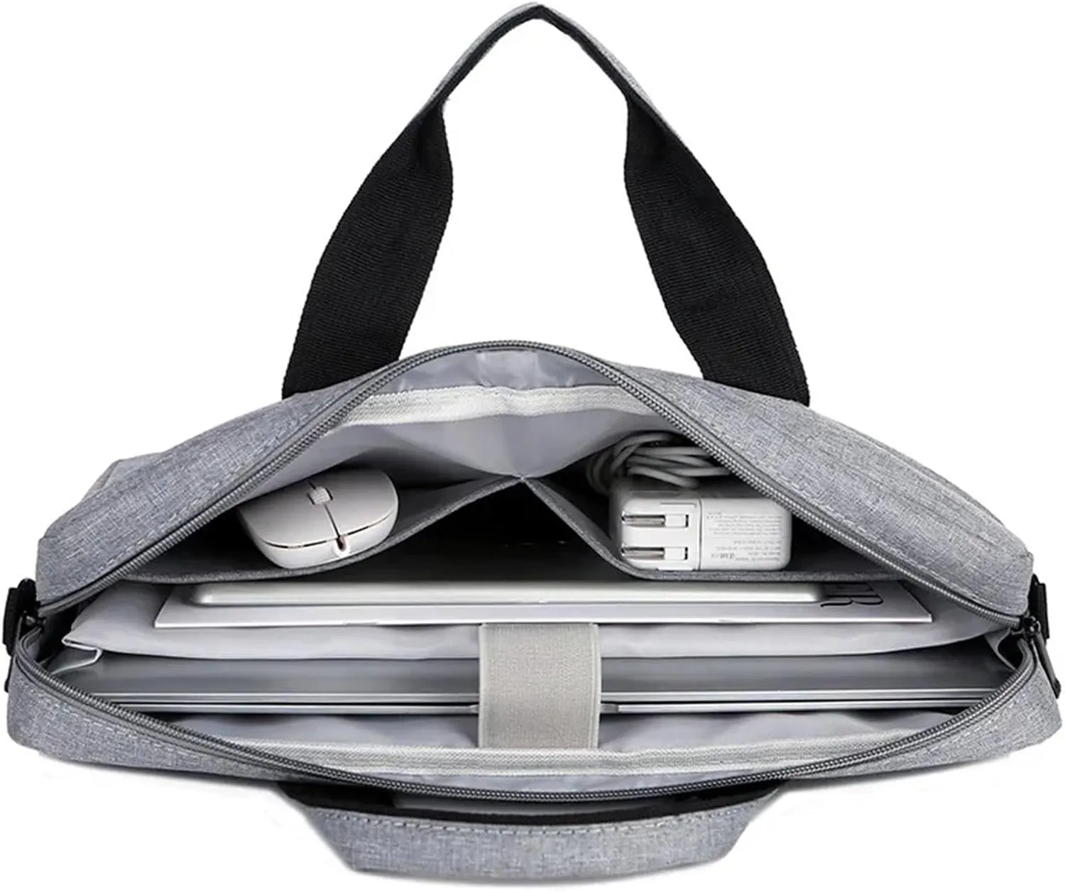 Laptop Shoulder Bag Laptop Bag Sleeve Case Shoulder Handbag Notebook Pouch Briefcases for 14 15 17 Inch(Black-Cotton,14-inch)