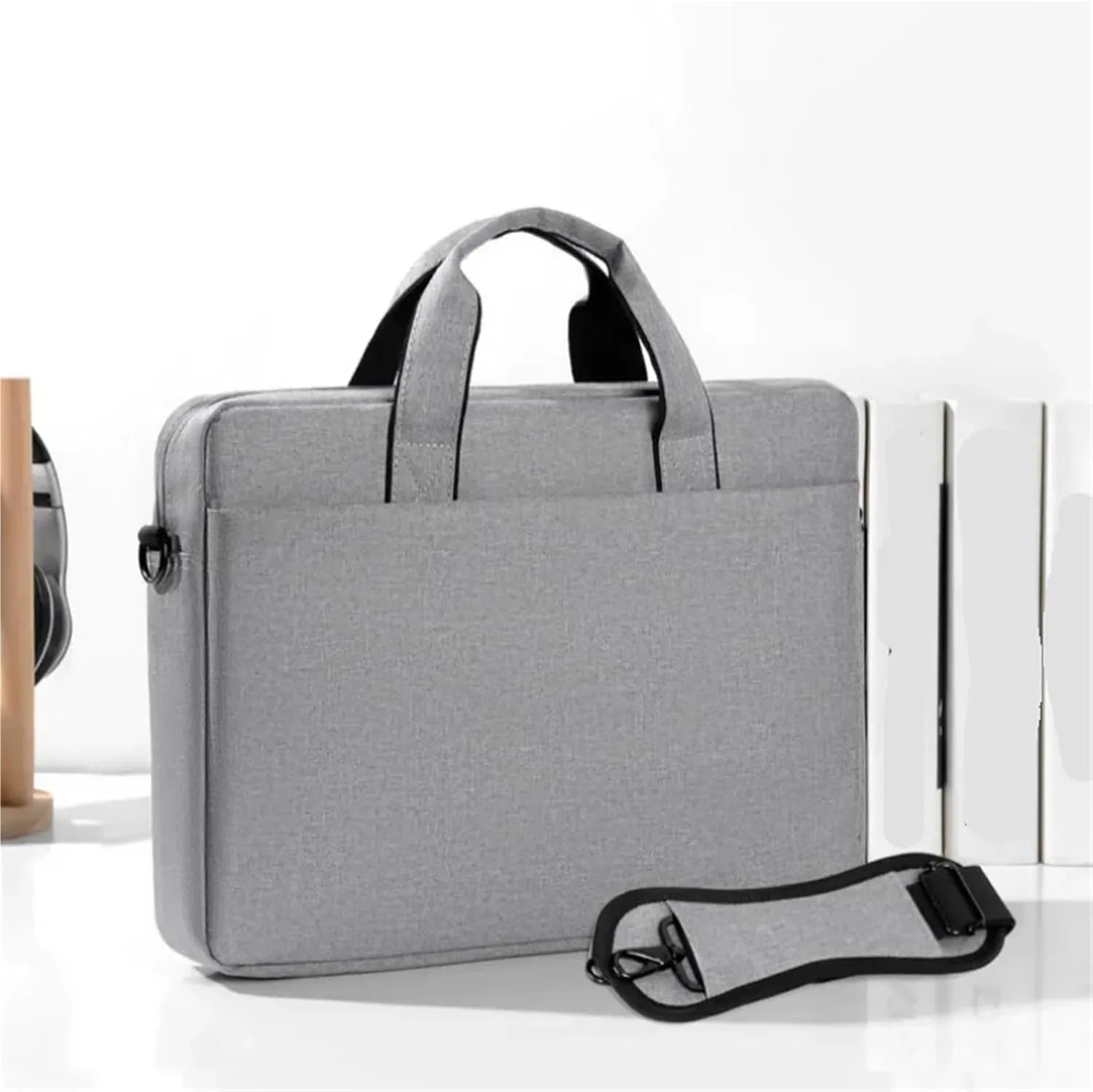 Laptop Shoulder Bag Laptop Bag Sleeve Case Shoulder Handbag Notebook Pouch Briefcases for 14 15 17 Inch(Black-Cotton,14-inch)