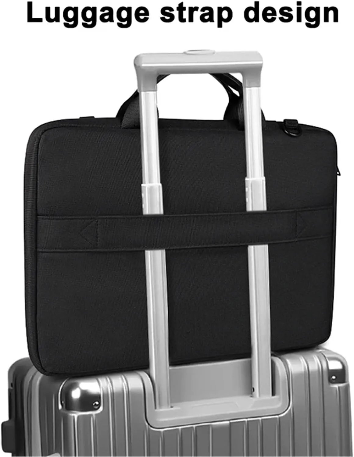 Laptop Shoulder Bag Laptop Handbag Bag for Laptop 15 15.4 15.6 Inch Portable Shoulder Messenger Bag(Grey with Strap,15.6 inch)