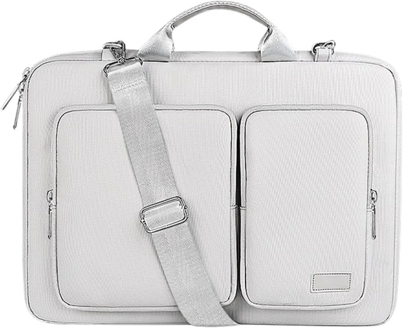 Laptop Shoulder Bag Laptop Handbag Bag for Laptop 15 15.4 15.6 Inch Portable Shoulder Messenger Bag(Grey with Strap,15.6 inch)