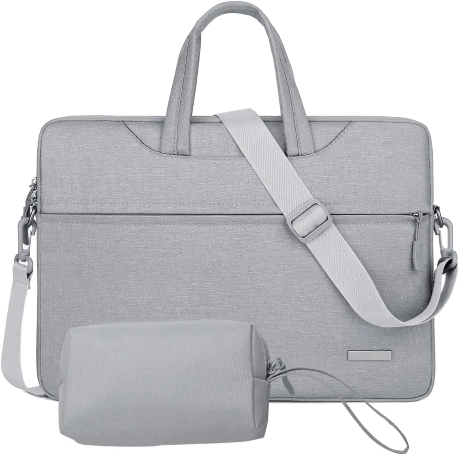 Laptop Shoulder Bag Laptop Sleeve Bag Case 12 13.3 14 15.6 Inch Shoulder Notebook Bag Handbag Briefcase(Light Gray,11inch 12inch)