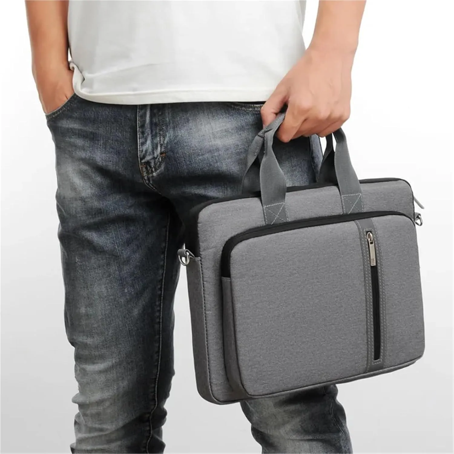 Laptop Shoulder Bag Laptop Sleeve Laptop Case for 13 14 15.6 17.3 Inch Computer Protective Case(Dark Gray,13.3-14in)