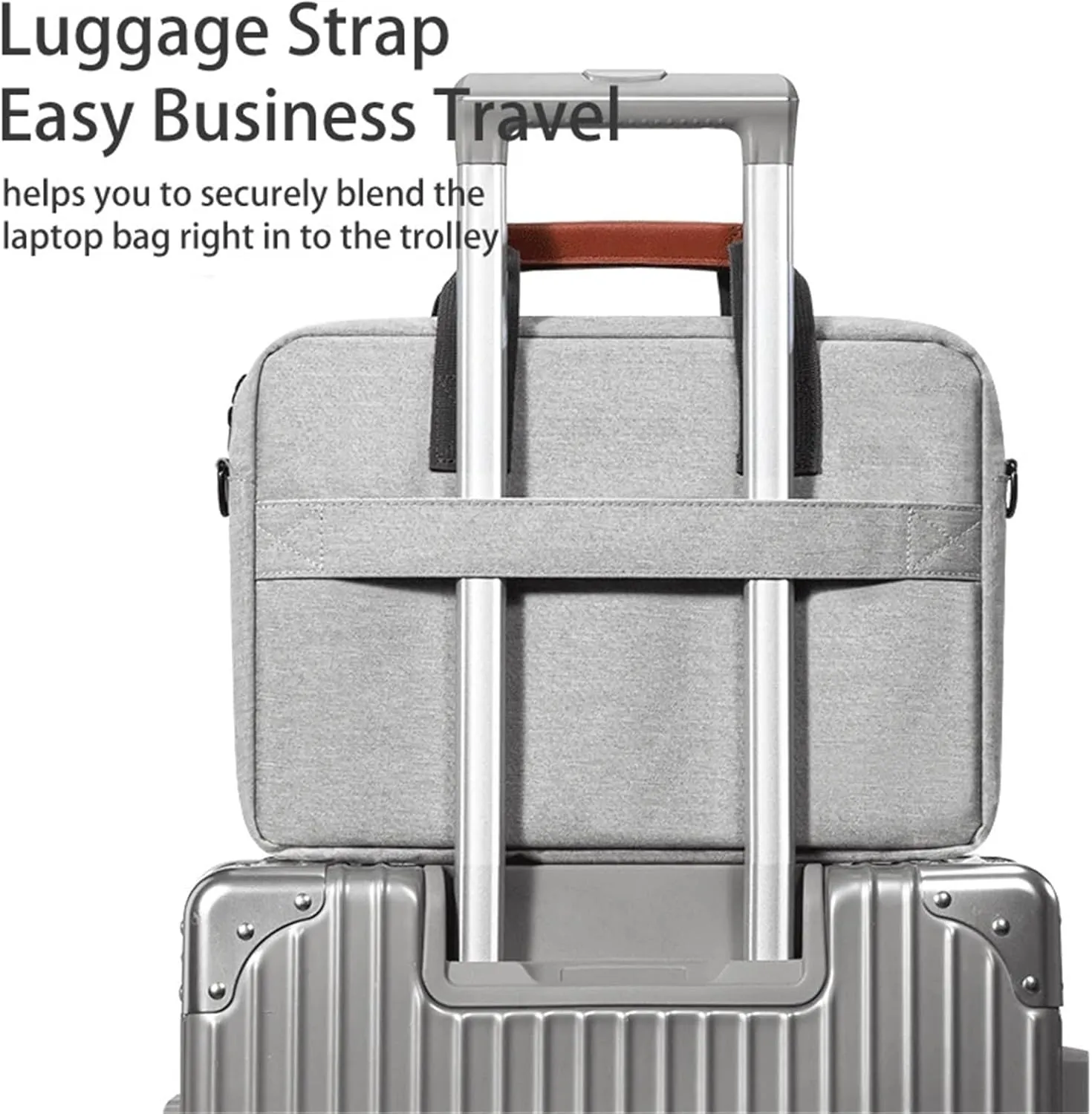 Laptop Shoulder Bag Men Laptop Bag 13.3 14 15.6 Inch Shoulder Handbags Briefcase Computer Protective Case(Light Gray,15.4 to 16 inch)