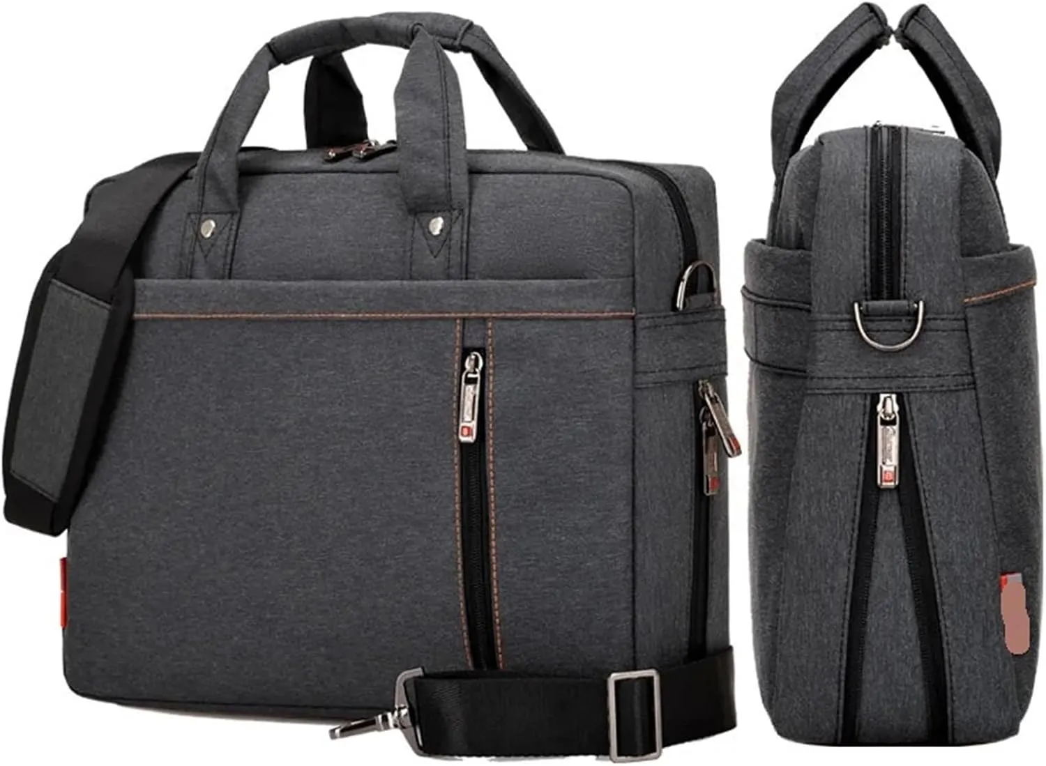 Laptop Shoulder Bag Shockproof Waterproof Laptop Bag 13 15 17 Inch Laptop Case Messenger Notebook Bag(Black,15-inch)