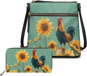 Leather Crossbody Bags with Wallet for Women Casual Shoulder Bag Womens Hobo Purses Handbags
