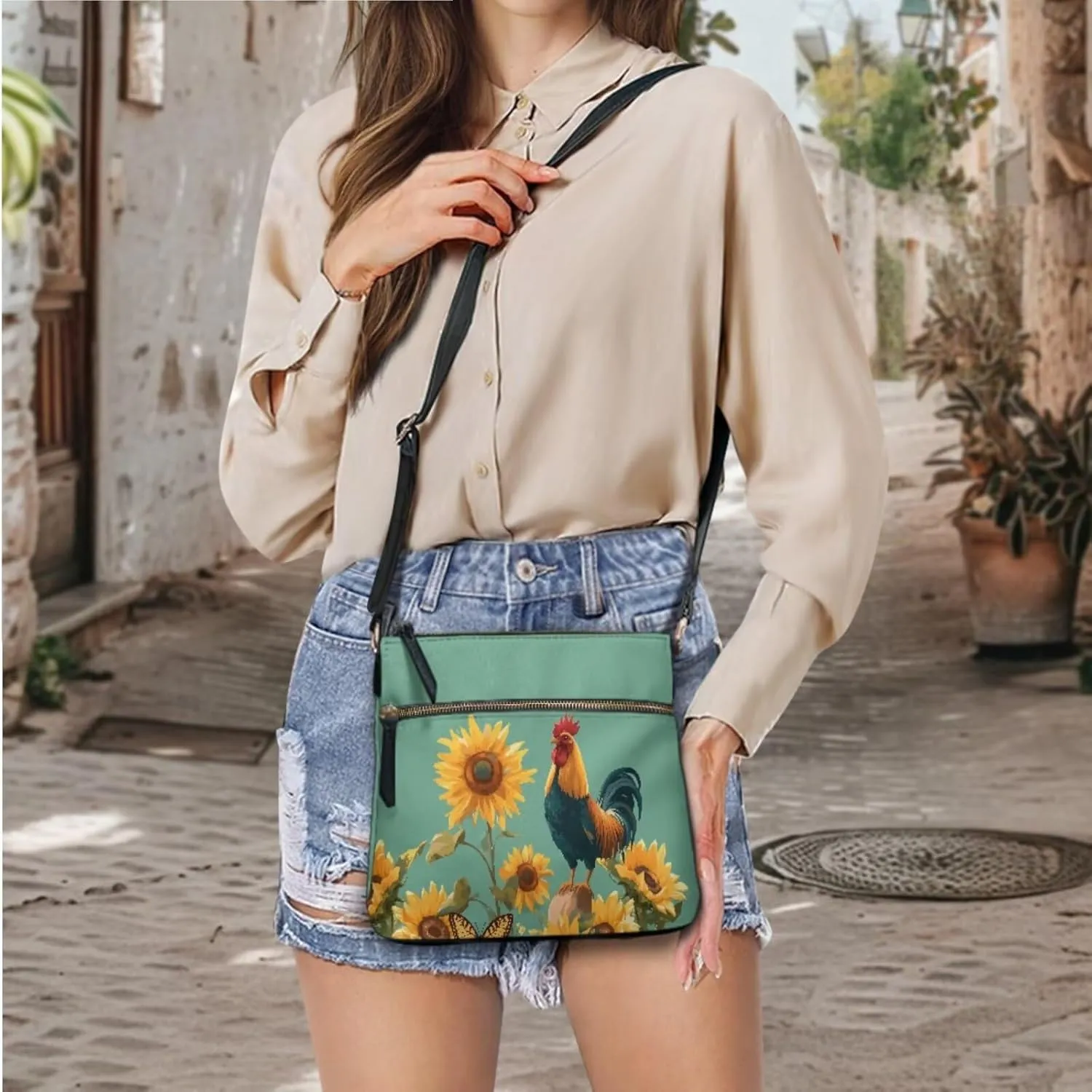 Leather Crossbody Bags with Wallet for Women Casual Shoulder Bag Womens Hobo Purses Handbags