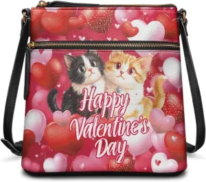 Leather Handbags for Women Hobo Valentine's Day Zippered Crossbody Purse