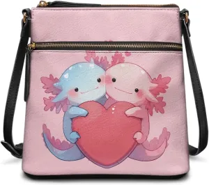 Leather Handbags for Women Hobo Valentine's Day Zippered Crossbody Purse