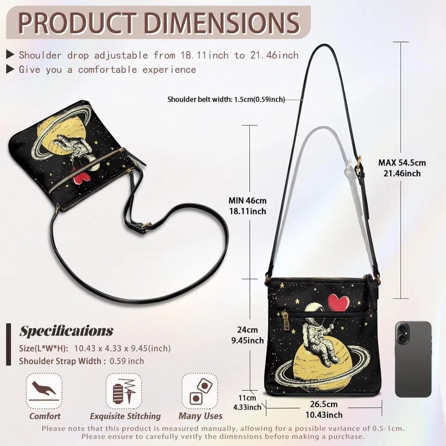 Leather Handbags for Women Hobo Valentine's Day Zippered Crossbody Purse