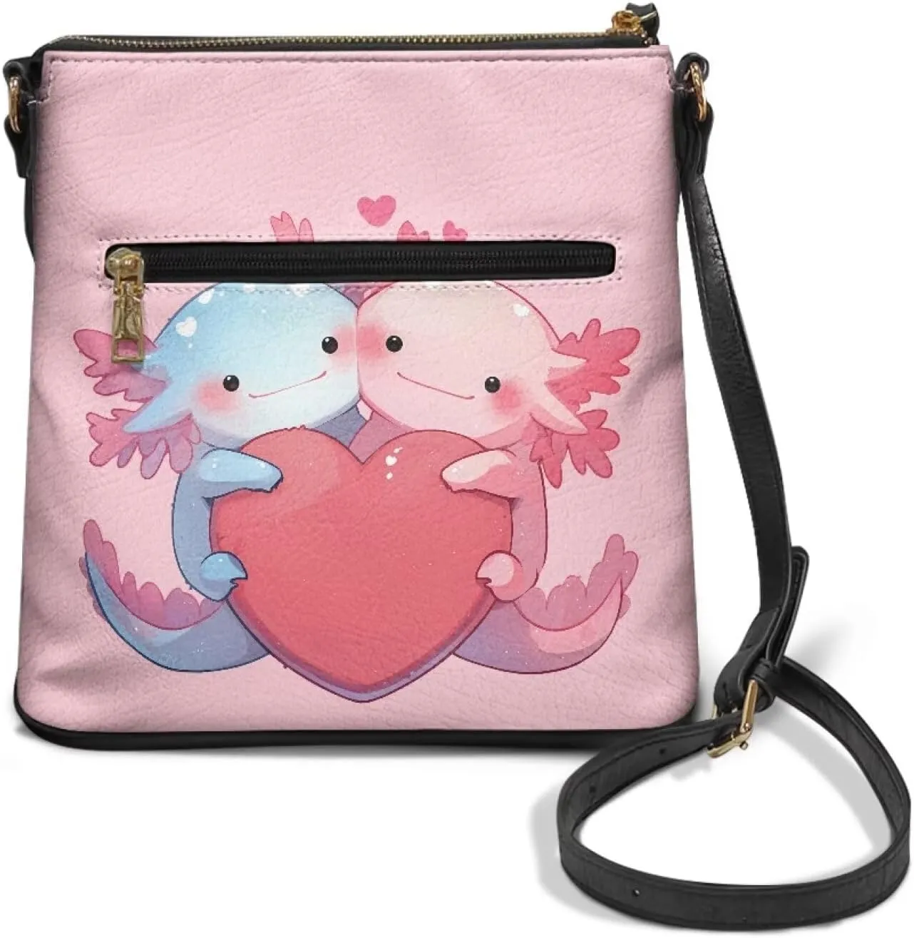 Leather Handbags for Women Hobo Valentine's Day Zippered Crossbody Purse