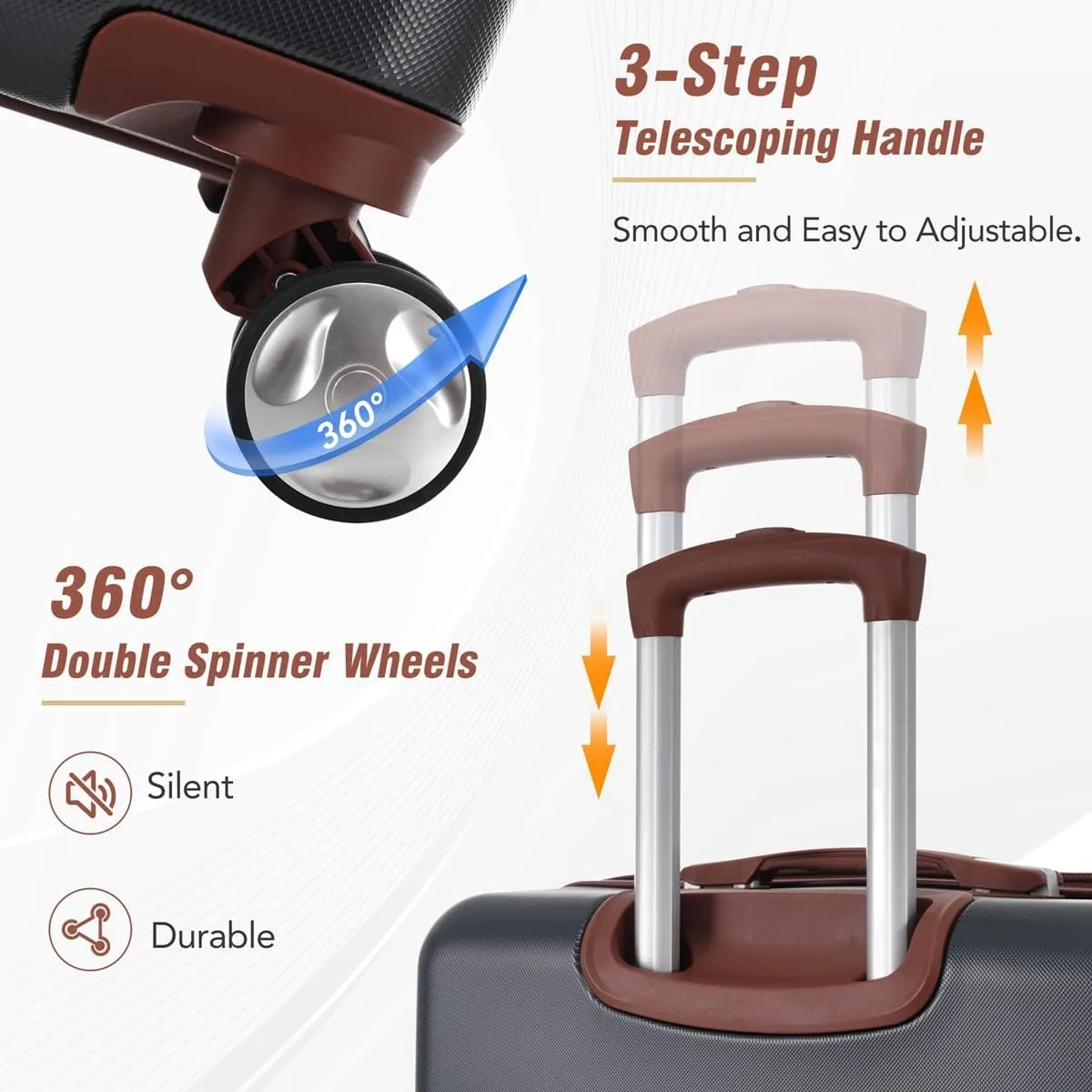 Lightweight 1 Piece 20 IN TSA Lock "intage Luggage" Spinner Wheels Lightweight Suitcase Spinner Wheels,Carry on Vintage Luggage 20 IN Luggage 1 Piece with TSA lock (black,28inch)