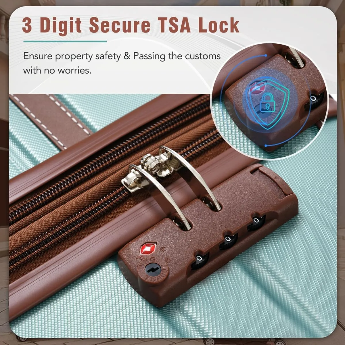Lightweight 1 Piece 20 IN TSA Lock "intage Luggage" Spinner Wheels Lightweight Suitcase Spinner Wheels,Carry on Vintage Luggage 20 IN Luggage 1 Piece with TSA lock (green,28inch)