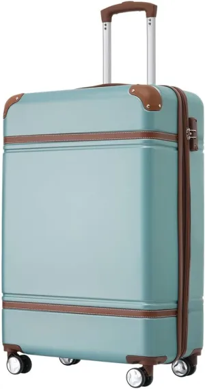 Lightweight 1 Piece 20 IN TSA Lock "intage Luggage" Spinner Wheels Lightweight Suitcase Spinner Wheels,Carry on Vintage Luggage 20 IN Luggage 1 Piece with TSA lock (green,28inch)