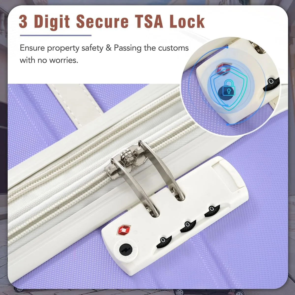 Lightweight 1 Piece 20 IN TSA Lock "intage Luggage" Spinner Wheels Lightweight Suitcase Spinner Wheels,Carry on Vintage Luggage 20 IN Luggage 1 Piece with TSA lock (purple,28inch)