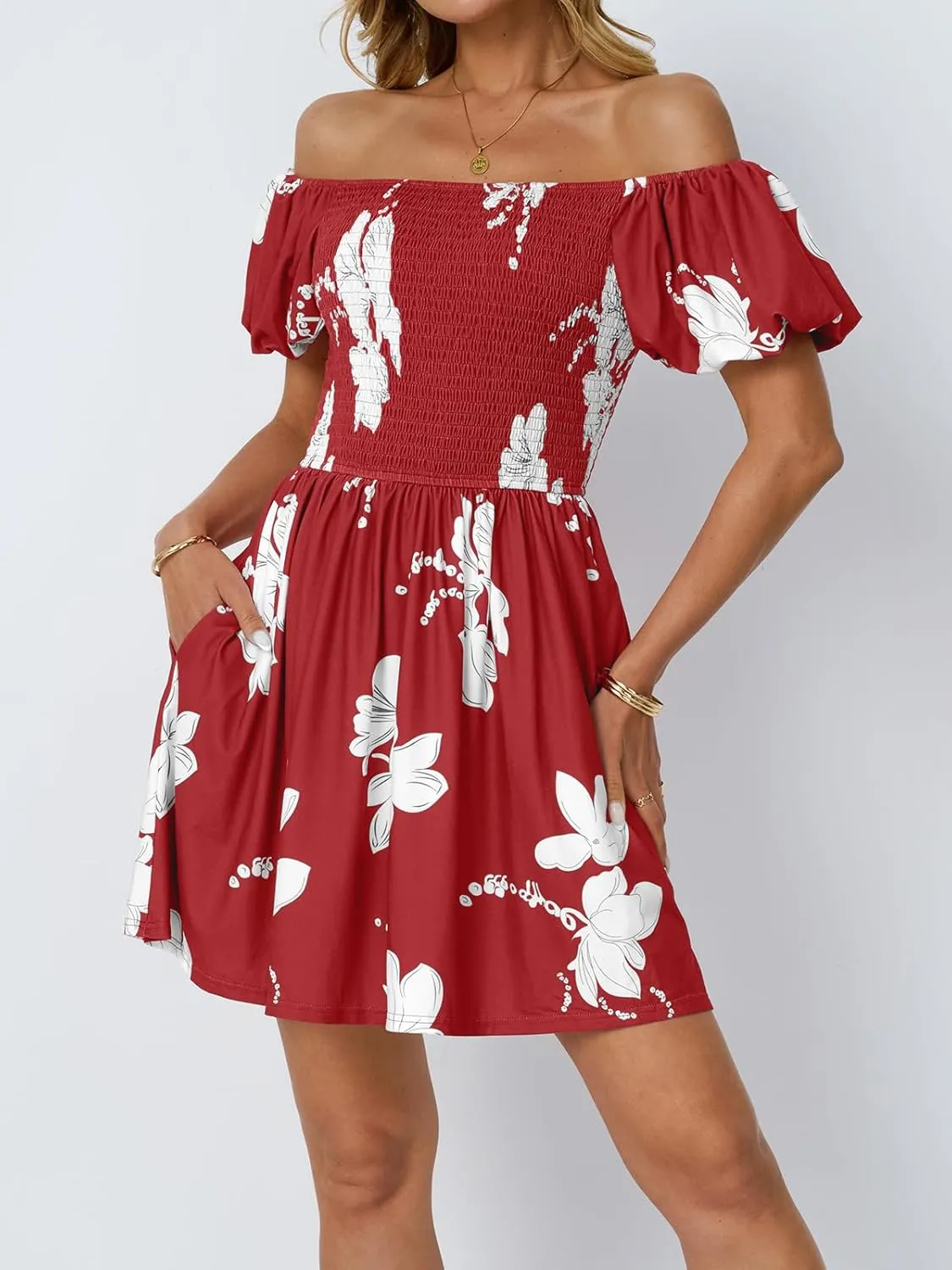 LILLUSORY Womens Beach Dresses 2025 Strapless Floral Casual Spring Summer Vacation Sundresses Boho Flowy Outfits