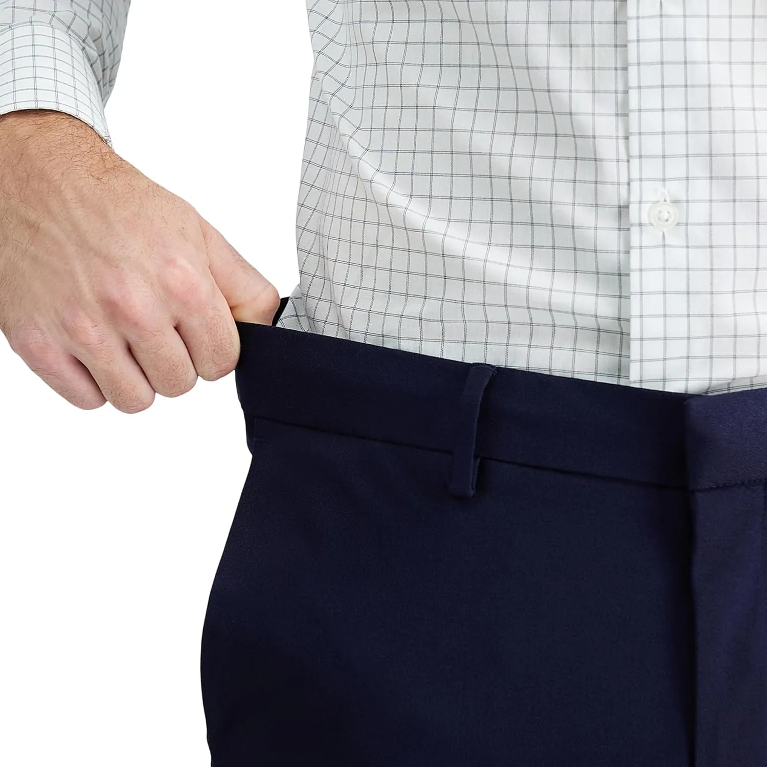Louis Raphael Men's Slim Fit Stretch Premium Gabardine Dress Pant