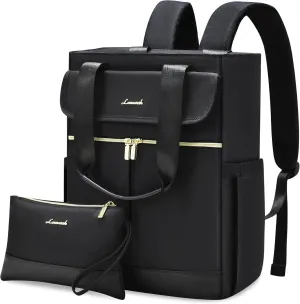 LOVEVOOK Backpack Purse for Women, Convertible Mini Backpacks Tote for Teen Girls, Small College Bookbag for Work, School, Travel, 2pcs set