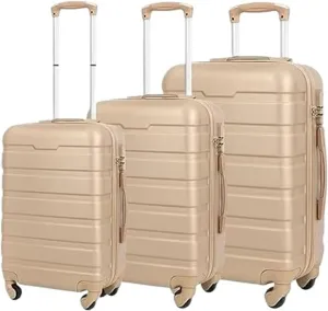 Luggage Suitcase Sets Hardside With Double Spinner 3 Piece Travel Luggage Set Lightweight Suitcase Trolley Suitcase (Color : C, Size : 20 24 28in)