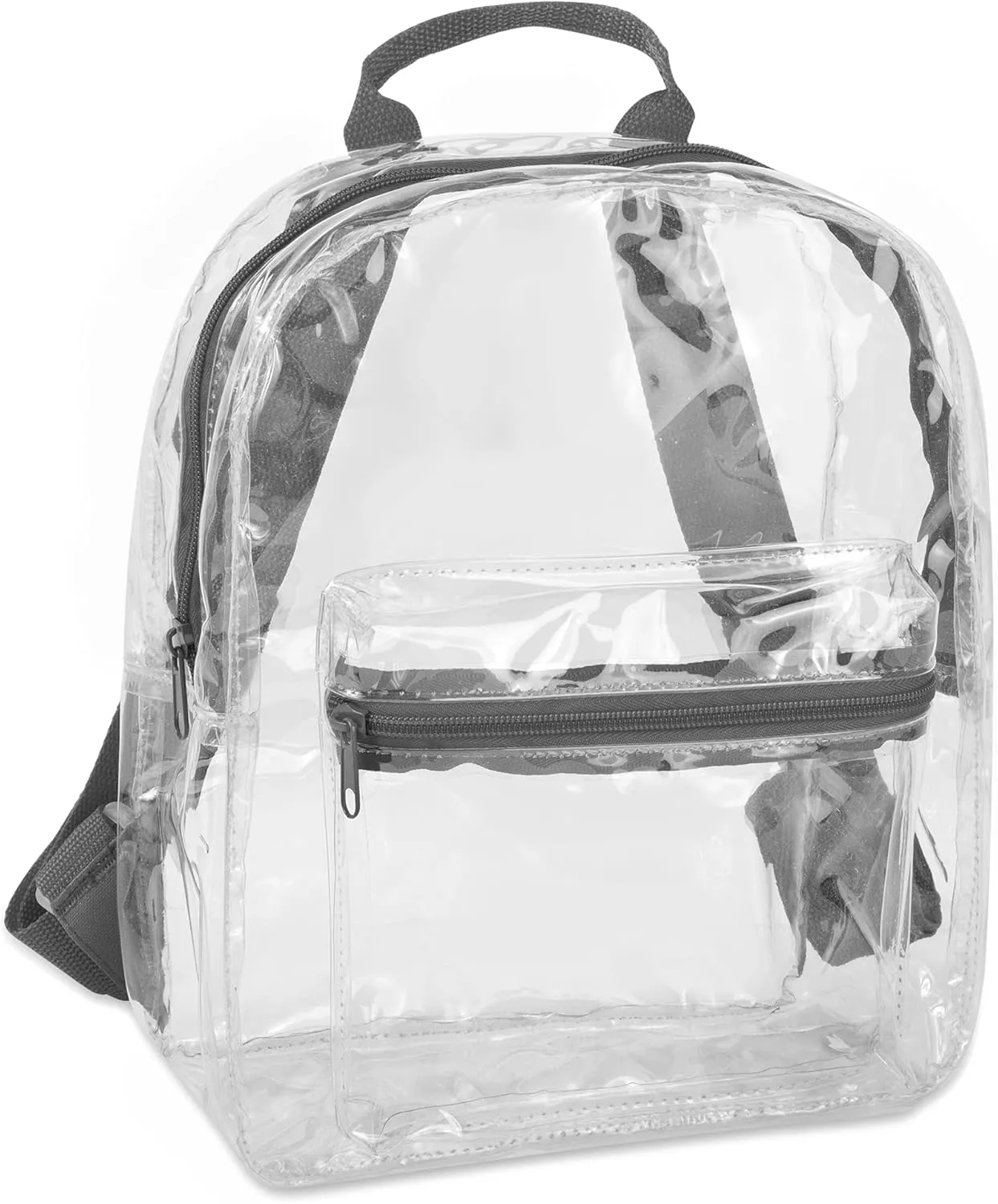 MADISON & DAKOTA Clear Mini Backpacks for Beach, Travel - Stadium Approved Bag with Adjustable Straps