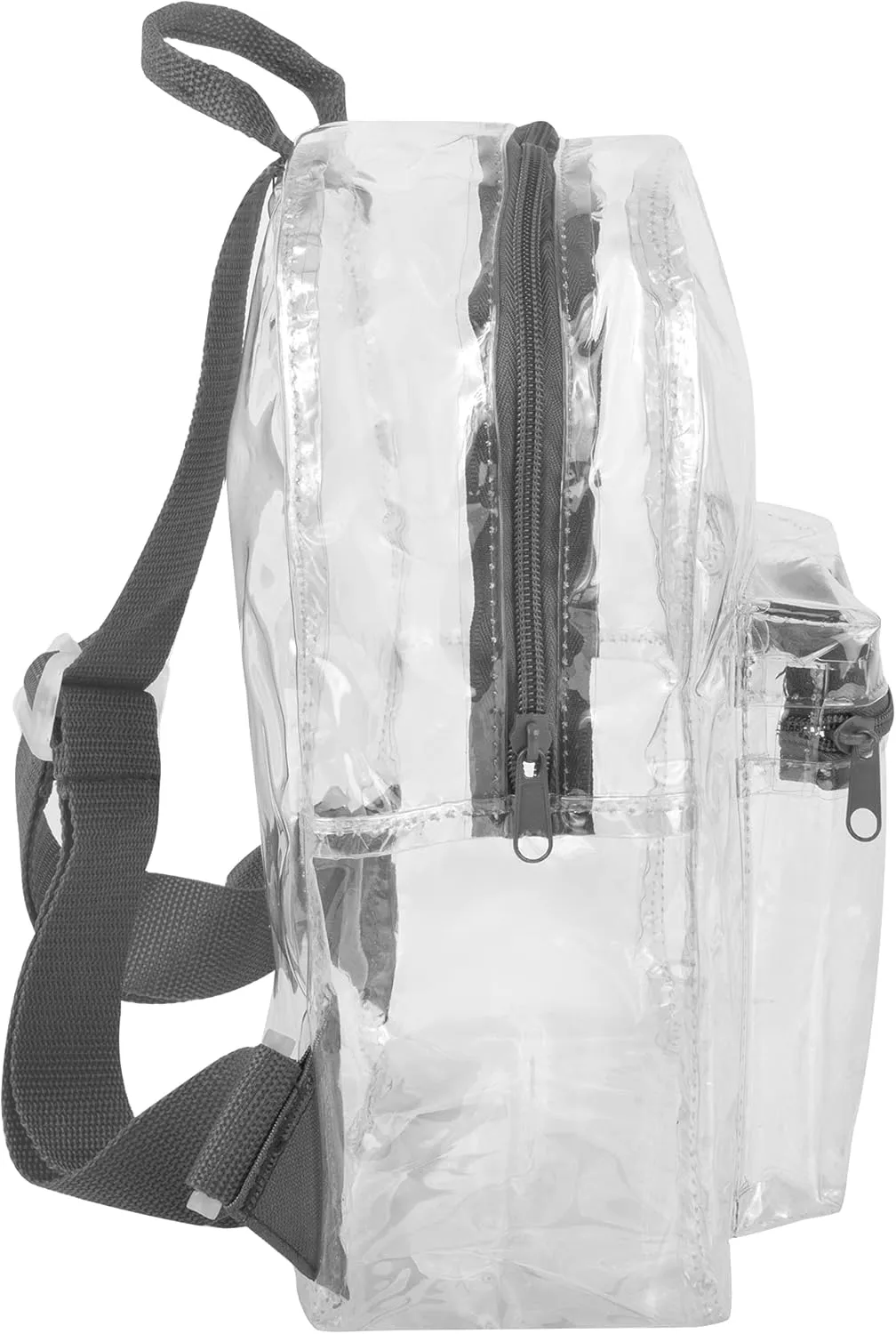 MADISON & DAKOTA Clear Mini Backpacks for Beach, Travel - Stadium Approved Bag with Adjustable Straps