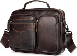 Men's shoulder bag leather handbags horns leather tissue bag briefcase