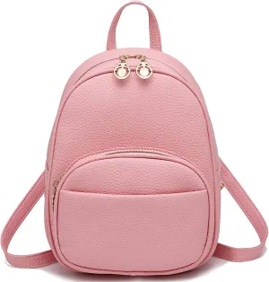 Mini Backpack for Women Girls Leather Backpacks Casual Small Daypack Shoulder Bag with Pockets
