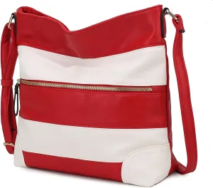 MKF Collection Shoulder Bag for Women, Vegan Leather Top-Handle Hobo Bag Handbag Purse