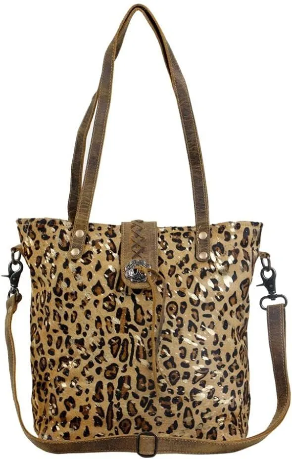 Myra Bag Resonance Leather & Cowhide Bag Upcycled Cowhide & Leather S-2849